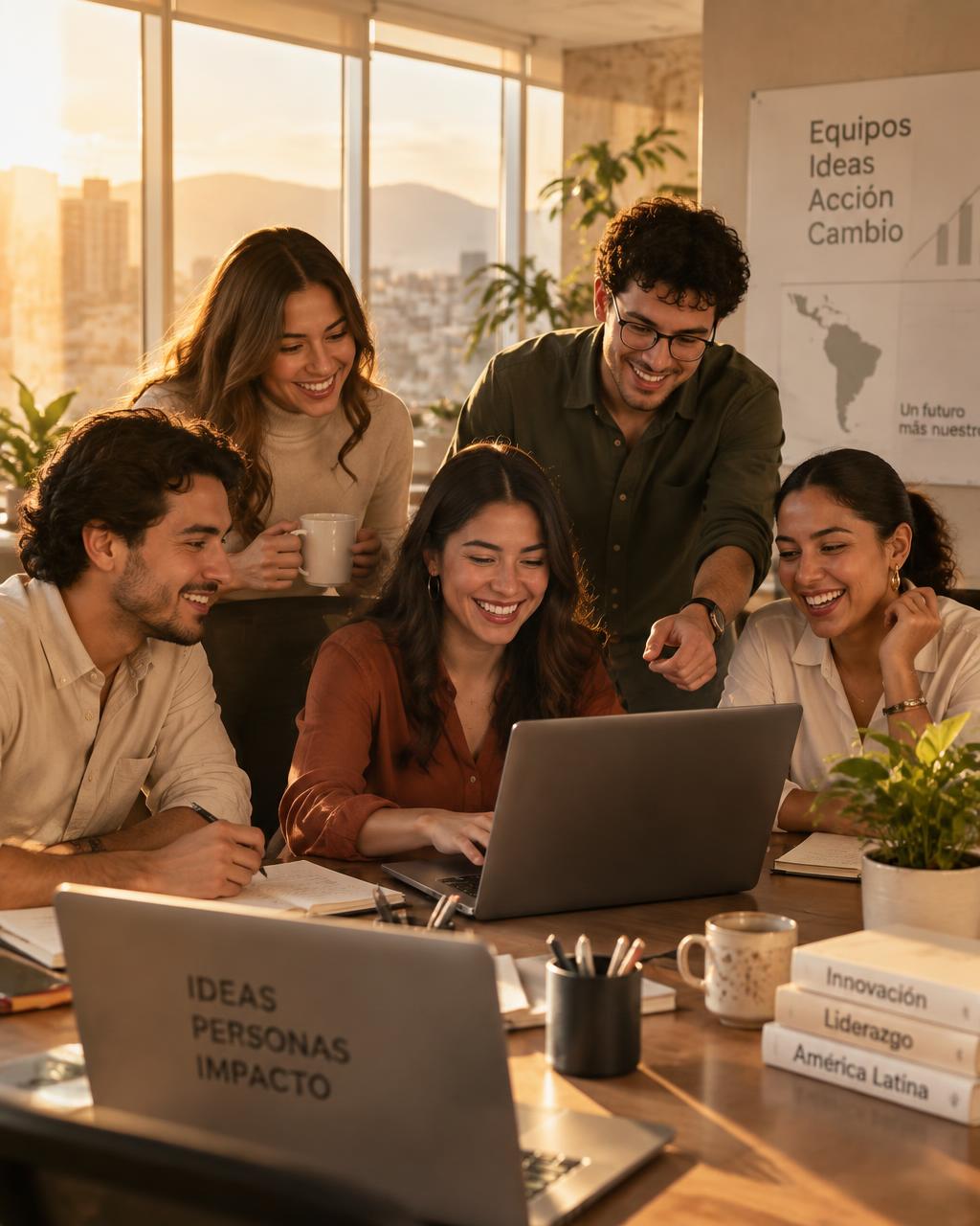 Equipo de trabajadores colaborando